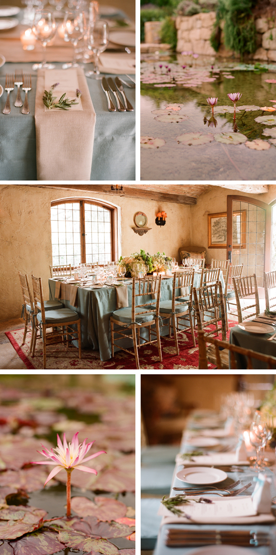 Terra cota and aqua wedding details, San Ysidro Ranch Wedding, Santa Barbara California, Elizabeth Messina photography 1ranch