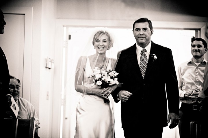 Bride and her father walking down the aisle, Templeton California, Shanni Weilert Bride and her father walking down the aisle