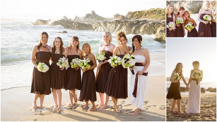 Bride with Bridal party on the beach