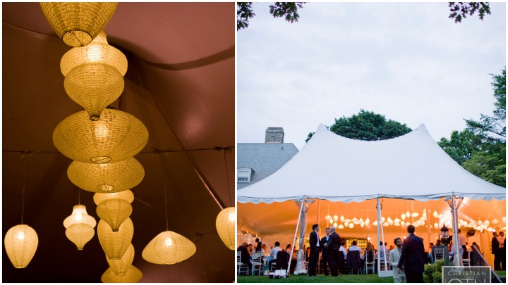 tent with lanterns