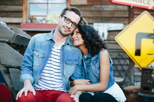 urban engagement, red skinny jeans, chambray shirt, lace shirt, denim vest, striped shirt, rustic urbanengagementwithhorses (6)