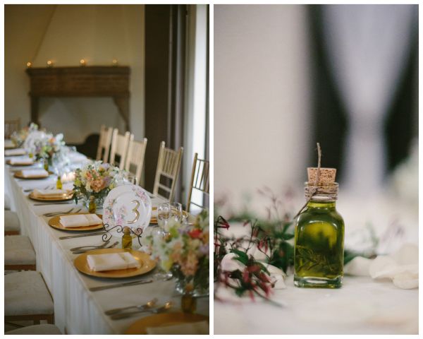 villa wedding table setting