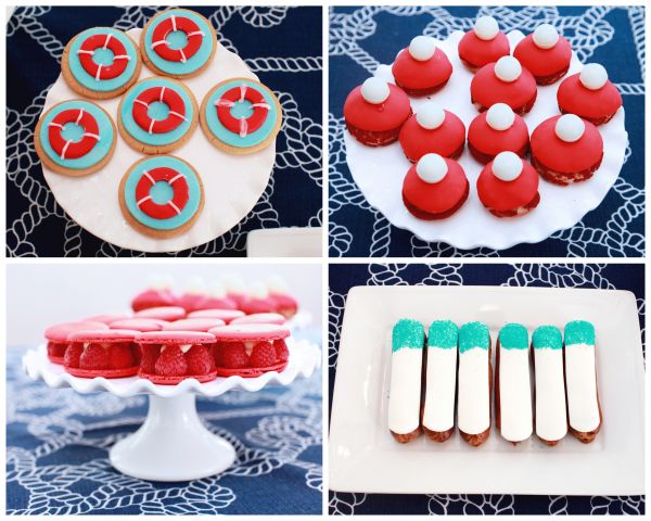 nautical baby shower desserts