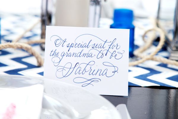 nautical baby shower place settings