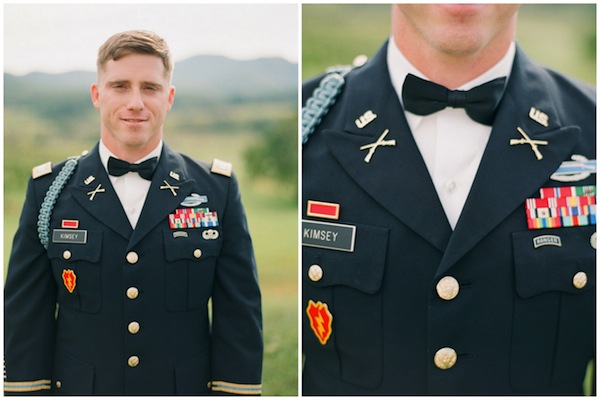 military wedding, pippin hill farms, rustic, farm wedding, groom in uniform