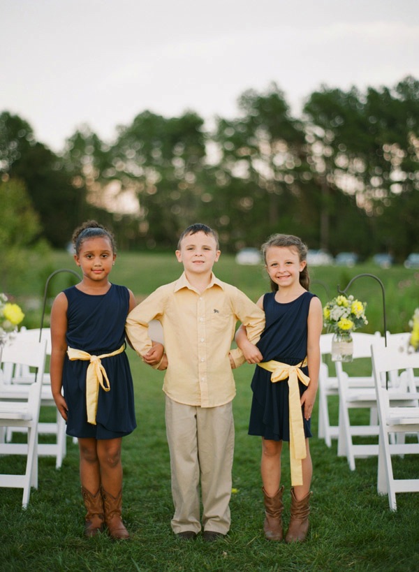 military wedding, pippin hill farms, rustic, farm wedding, ring bearer, flower girls