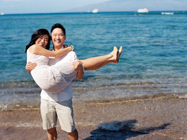 hawaiin engagement session, hawaii, couple, love, engaged, beach, ocean, surf, surf boards, kiss, couple