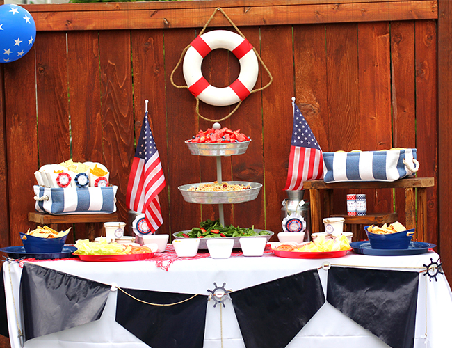 Nautical Themed 4th of July Party