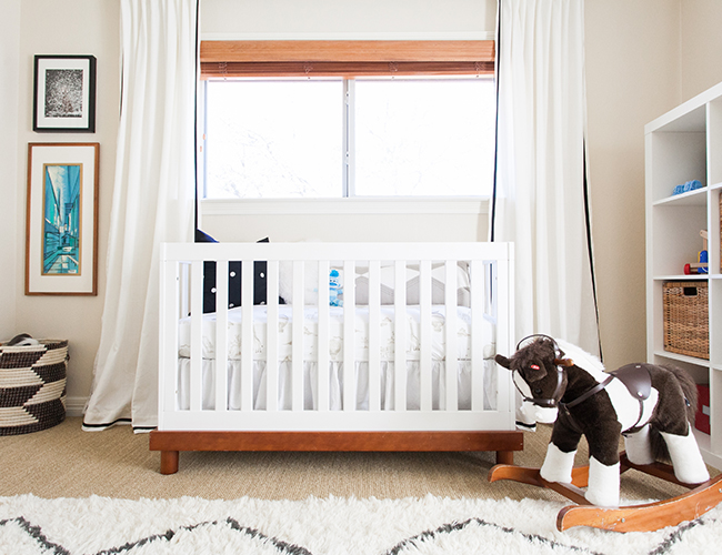 Modern Black, White, and Gold Nursery
