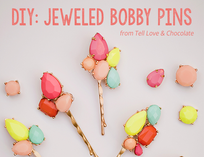 DIY Jeweled Bobby Pins