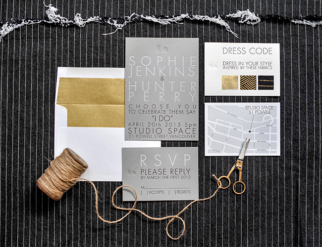 Black, White, and Gold Inspiration Shoot