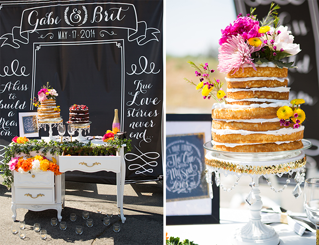 Black and White Backyard Wedding with Pops of Color