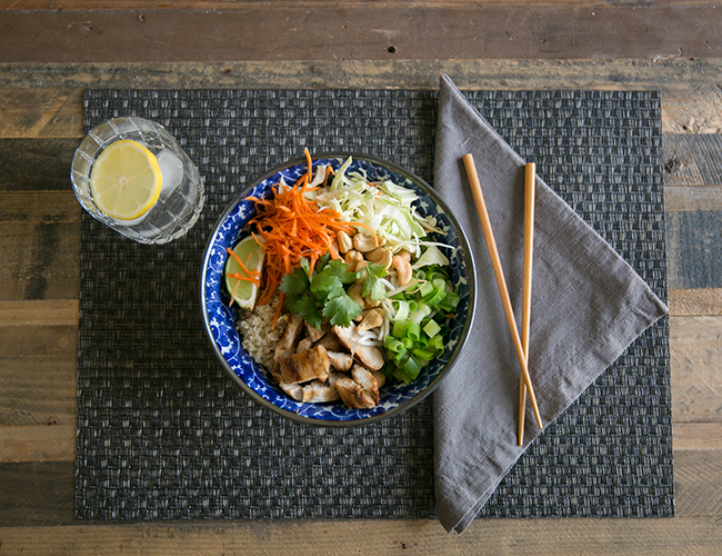 Quinoa and Sesame Chicken Bowl