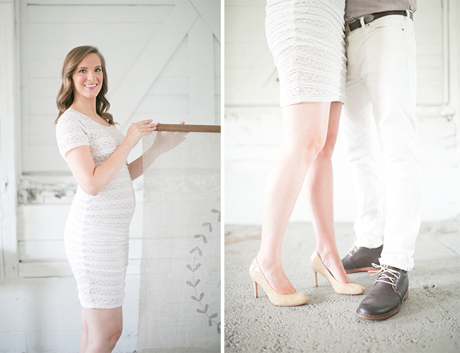 Rustic White Pregnancy Announcement - Baby Blog