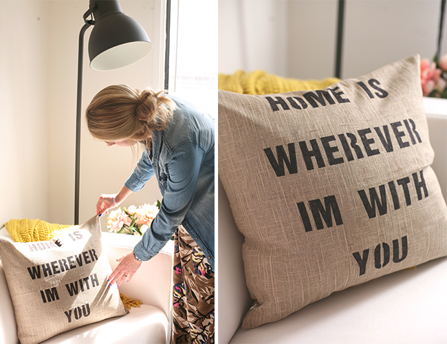 DIY Quote Pillow - Lifestyle Blog