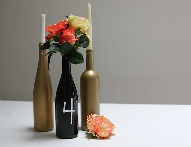 DIY Wine Bottle Centerpieces - Lifestyle Blog