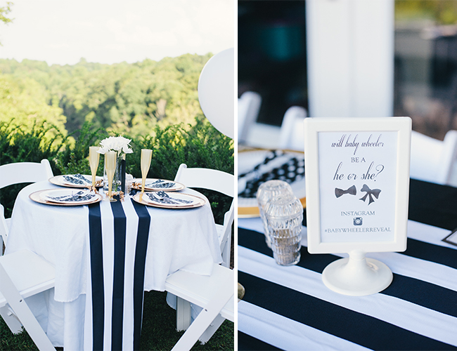 Navy and Gold Polka Dot Gender Reveal Party - Baby Blog