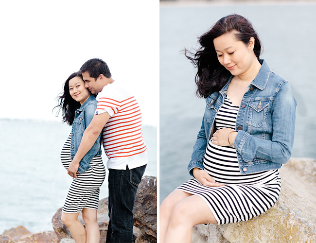 Coastal Striped Maternity Session - Baby Blog