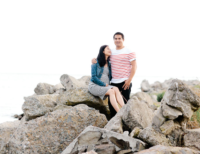 Coastal Striped Maternity Session - Baby Blog