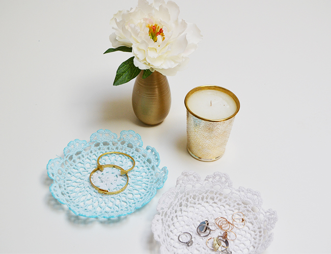 DIY Lace Jewelry Bowls