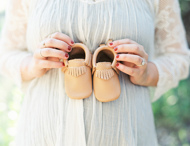 Burgundy Woodland Maternity Photos