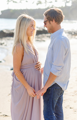 Lavender Laguna Beach Maternity Session - Inspired By This