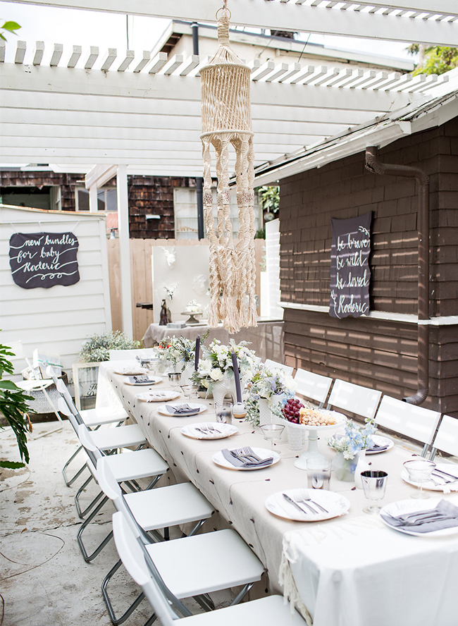 All White Macrame Baby Shower - Inspired by This