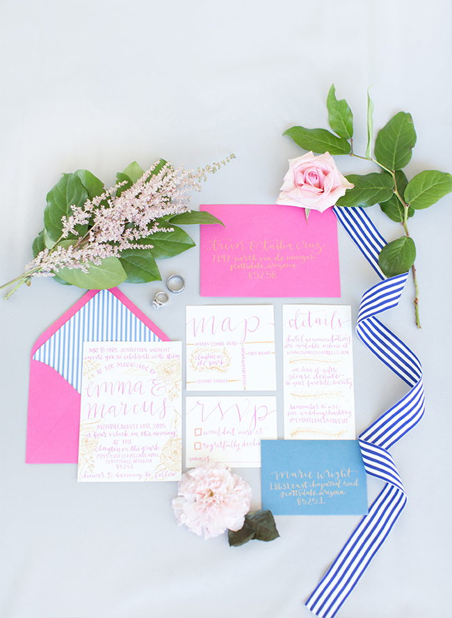 Navy and Pink Inspiration Shoot Elopement - Inspired by This