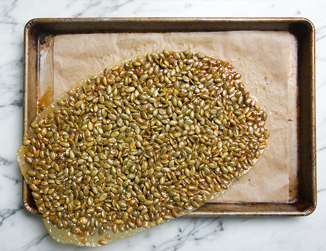 St. Patrick's Day Salad & Pumpkin Brittle - Inspired by This