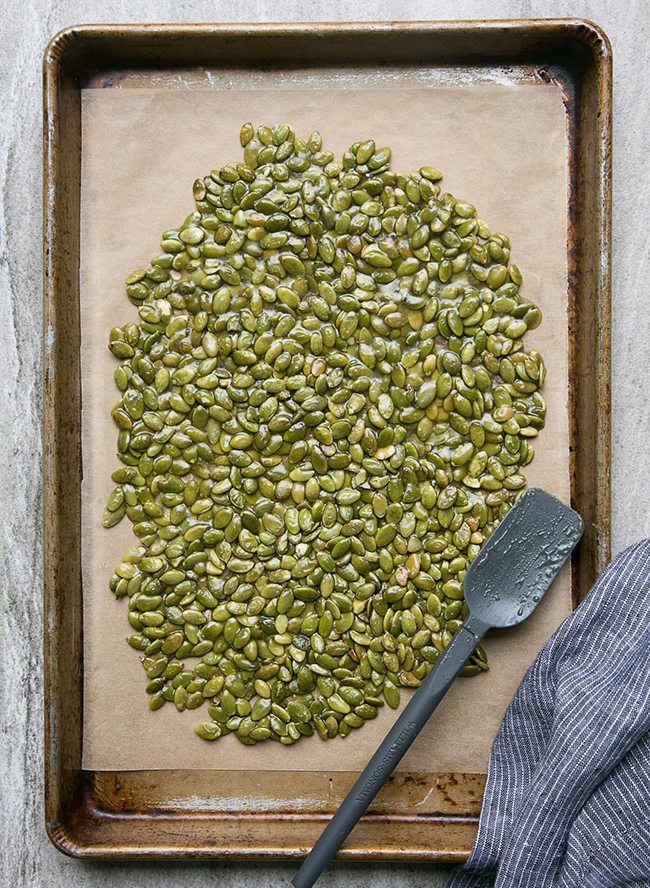 St. Patrick's Day Salad & Pumpkin Brittle - Inspired by This