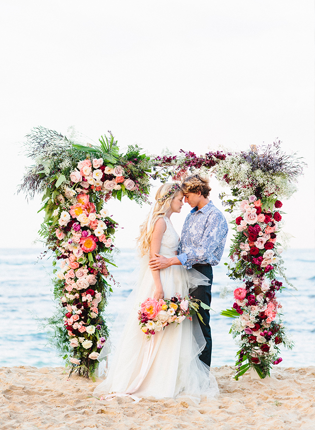 Romantic Pink Hawaii Beach Elopement - Inspired by This