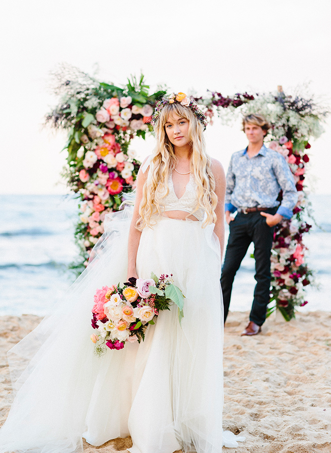 Romantic Pink Hawaii Beach Elopement - Inspired by This