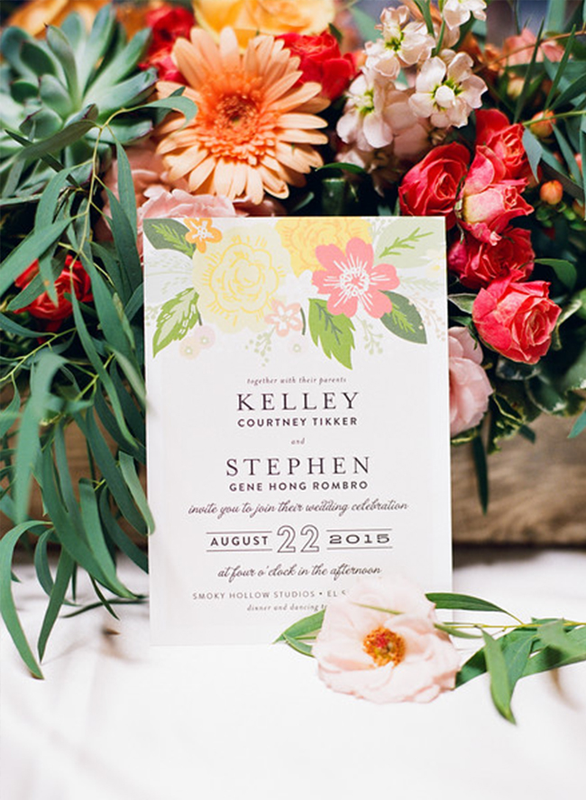 Peach & Coral Wedding at Smoky Hollow Studios - Inspired by This