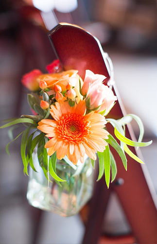 Peach & Coral Wedding at Smoky Hollow Studios - Inspired by This