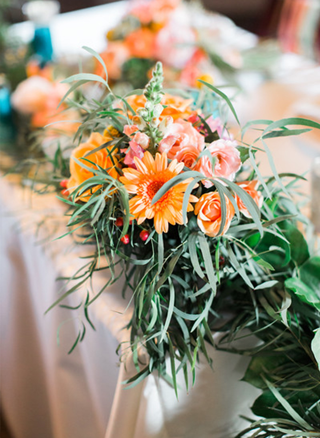 Peach & Coral Wedding at Smoky Hollow Studios - Inspired by This