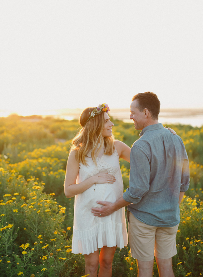 Spring Flower Field Maternity Photos - Inspired By This