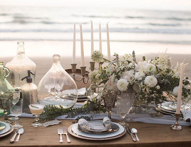 Green & White Seaside Wedding Inspiration - Inspired by This