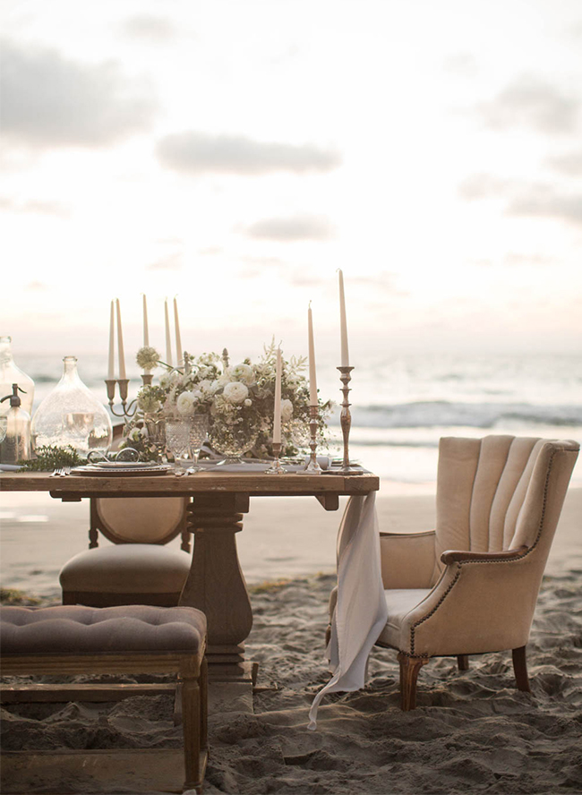 Green & White Seaside Wedding Inspiration - Inspired by This