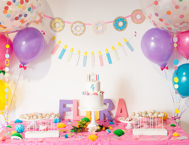 Colorful Floral Kids Birthday Party - Inspired by This