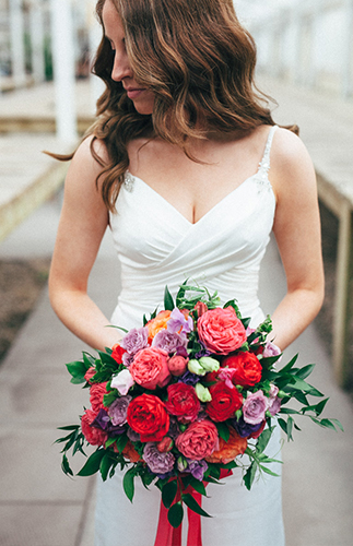 Intimate Pink & Red Greenhouse Wedding - Inspired by This