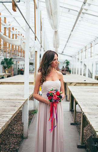 Intimate Pink & Red Greenhouse Wedding - Inspired by This