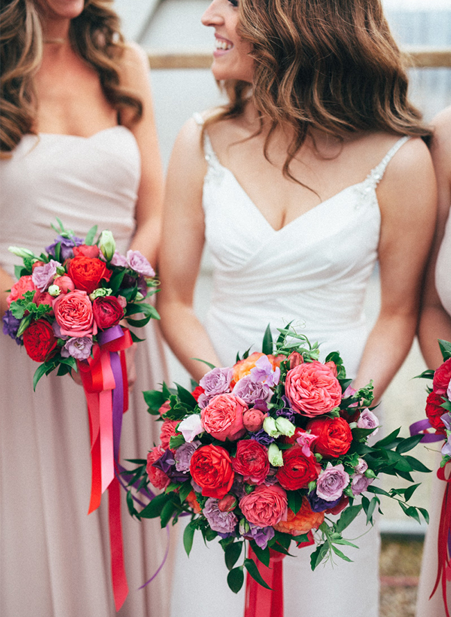 Intimate Pink & Red Greenhouse Wedding - Inspired by This