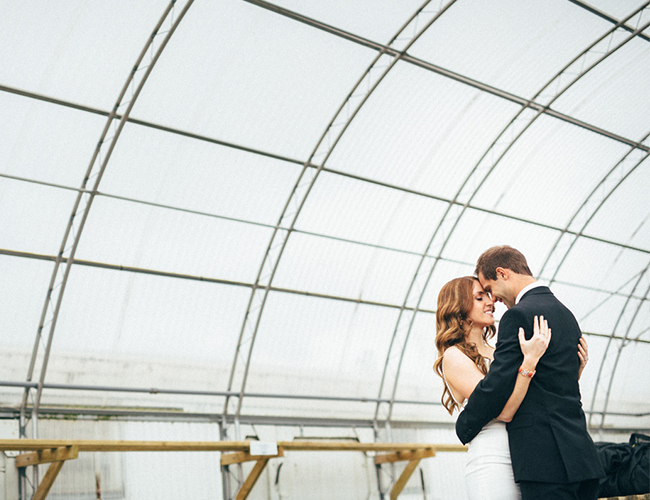 Intimate Pink & Red Greenhouse Wedding - Inspired by This