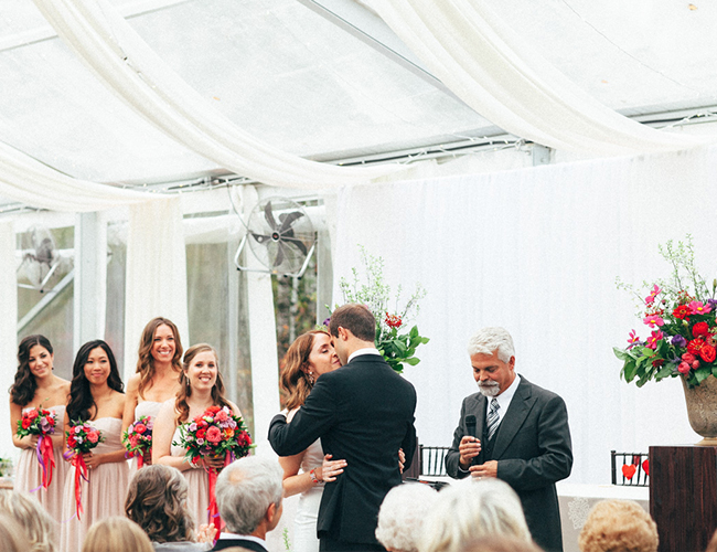 Intimate Pink & Red Greenhouse Wedding - Inspired by This