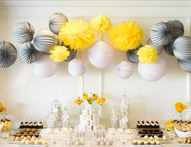 Yellow and sale grey baby shower