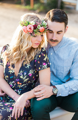 Colorful Mid-Century Modern Engagement Photos - Inspired by This