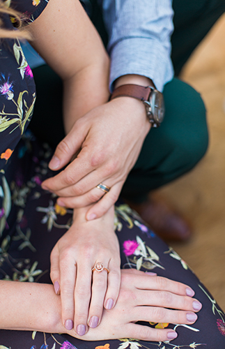 Colorful Mid-Century Modern Engagement Photos - Inspired by This