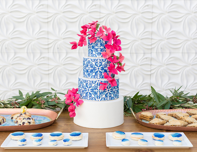 Hot Pink & Cobalt Blue Grecian Wedding Inspiration - Inspired by This