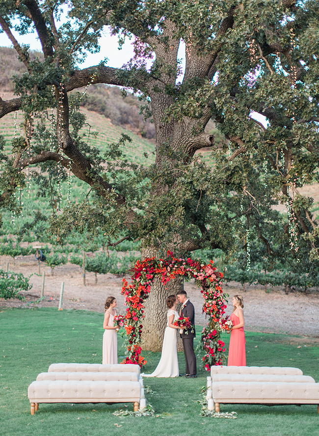 Red & Pink Golden Summer Wedding Inspiration - Inspired by This