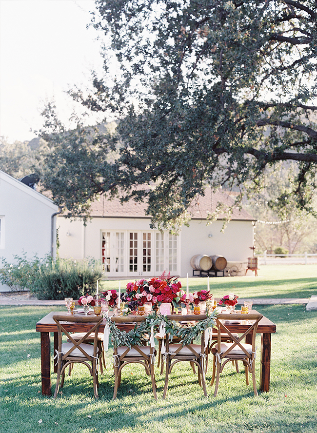 Red & Pink Golden Summer Wedding Inspiration - Inspired by This